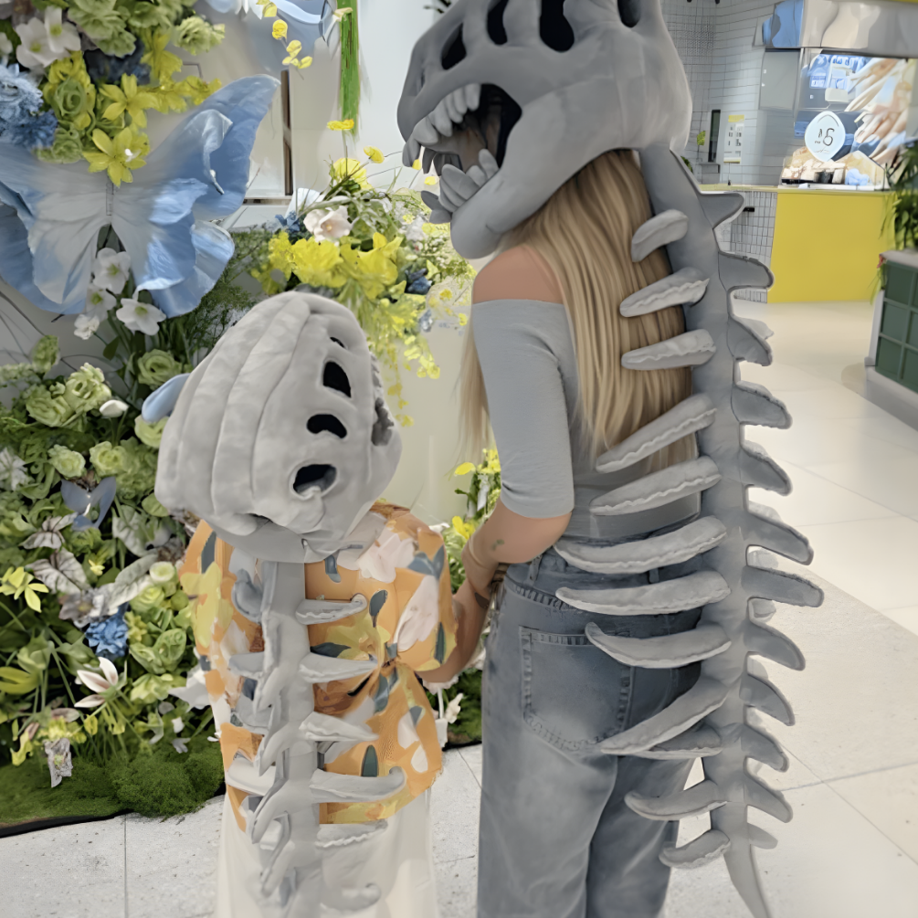 3D plüss dinoszaurusz csontváz jelmez szett﻿